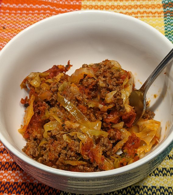 Lazy Beef Cabbage Rolls GF DF